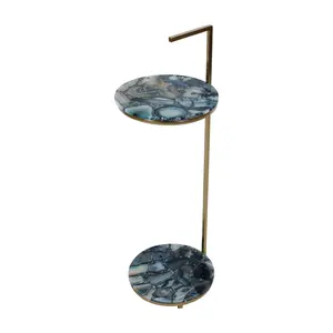 Ava Agate Stone Martini Accent Table