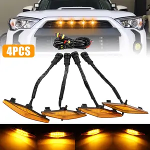 [LED FACTORY MART]4Pcs Raptor Style Amber Grill LED Lights Kit For Toyota 4Runner TRD PRO 2014-2024