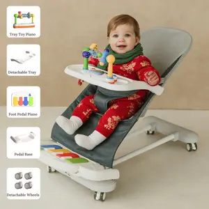 Cuddobaby 4-in-1 Baby Bouncer & Rocker & Seat with Wheels, Moveable Infant Bouncer for Easy Chores, Comfortable & Ergonomic Baby Lounger, Essential Gear for New Moms Portable Butterfly Swing Swing Trainer Newborn Swing Set Sensory