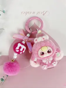 Cute Big Ear Heart-Shaped Keychain, Fashion Cartoon Accessory, Bag Charm Key Chain, New Design, Perfect Gift Idea, Trendy Cute Keychain