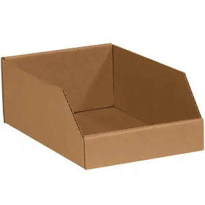 Box Partners  8 x 24 x 4.5 in. Kraft 200 ECT-32 Corrugated Bin Boxes Case, Pack of 50