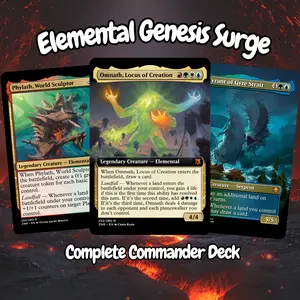 Elemental Genesis Surge Commander 100 Card Deck + Tokens | EDH Proxy