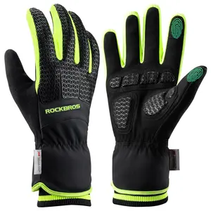 ROCKBROS Winter Cycling Gloves Windproof Thermal Touchscreen for Men Women with 3M Thinsulate Insulation & Elastic Cuffs for Cold Weather Activities