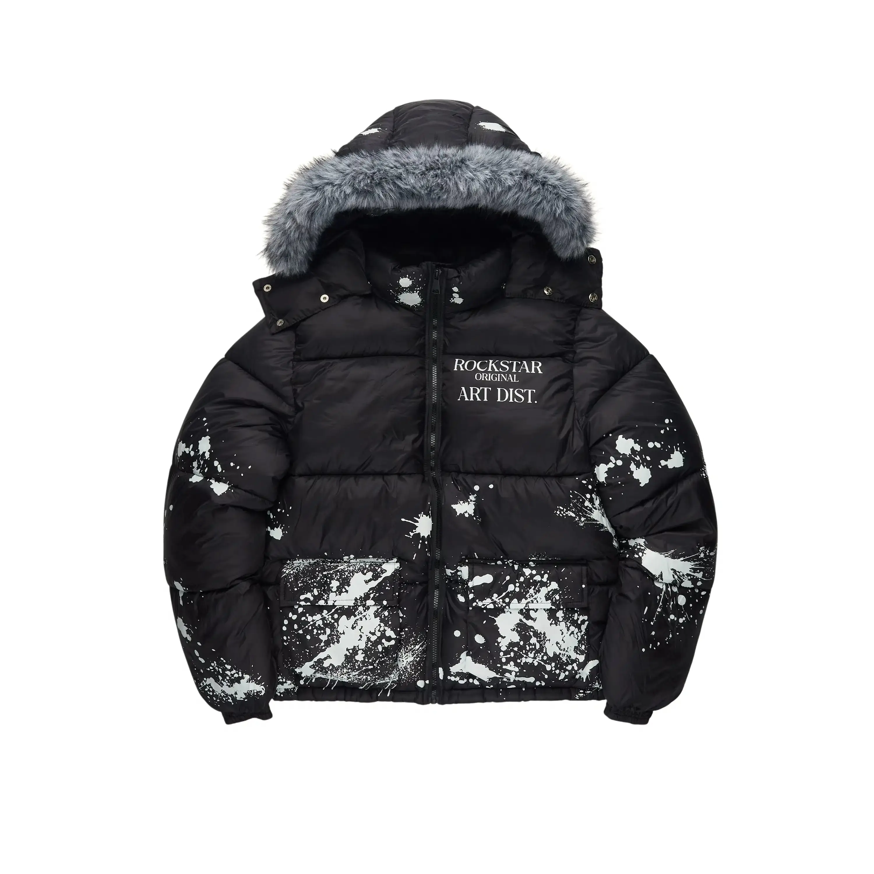 Filipa Black Painted Puffer Jacket Filipa Black Painted Puffer Jacket