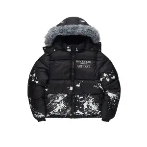 Filipa Black Painted Puffer Jacket Filipa Black Painted Puffer Jacket