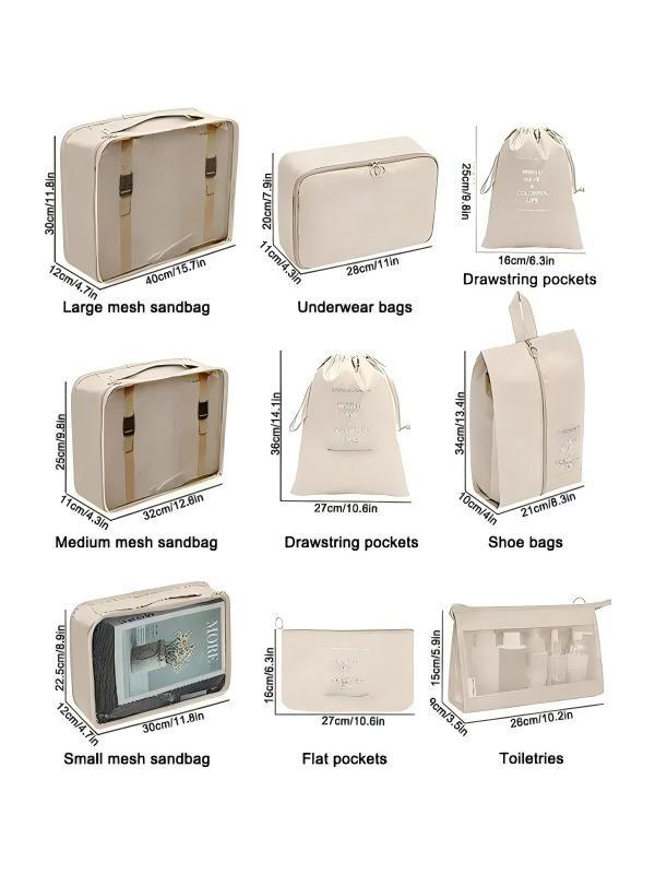 Portable Travel Storage Bag Set, Travel OrganizerSet for Clothes, Shoes, Cosmetic, TravelEssentials for Men & Women, Organizer Luggage