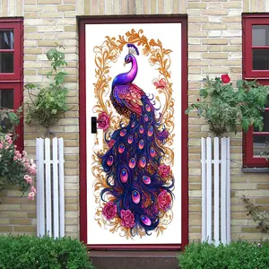 2pcs   Peacock Wall Stickers Stereo Relief Decals Self Adhesive Removable for Living Room Bedroom Decorative Art MuralPeacock Feather Pattern Home Wall Decoration 1981761. ""2. ""3. ""4. ""5