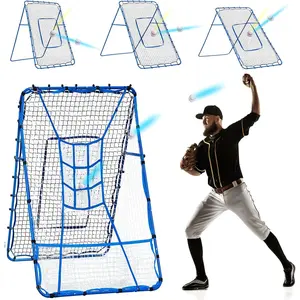 Volleyball Baseball Rebounder Net, Softball Rebounder Pitchback Net Quick Adjustments, Quick Adjustments Lacrosse Bounce  Practice Equipment, Ideal for Outdoor Indoor and Backyard
