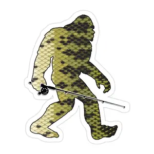 Vibrant Multi-Size Vinyl Largemouth Bass Peel-Off Sticker, 6AU Office Stationery Label for Labeling Needs