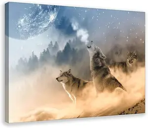 Wolf Poster - Wolf Pictures - Wolf Paintings   - Wolf Wall Decor - Cool Wolf Posters - Wolf Room Decor christian wall art Gift Decoration Photo Light Ornaments Artistic