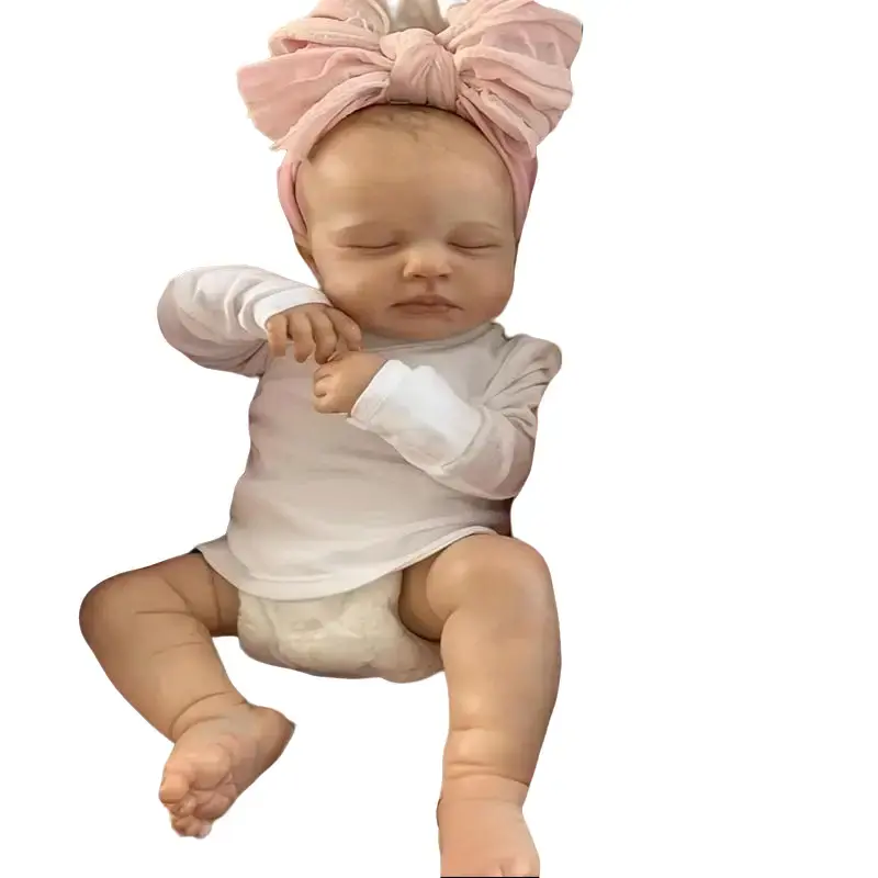 20 Inch Realistic Sleeping Reborn Baby Boy Doll Soft Silicone Face Poseable Doll for Kids Ages 3+