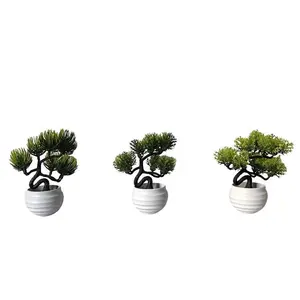 3pcs Artificial Miniature Potted Plants, Artificial Faux Greenery, Plastic Fake Plants for Home Office Bedroom, House Plants Decor, 12cm Garden Decor, Gift for Birthdays & Graduations