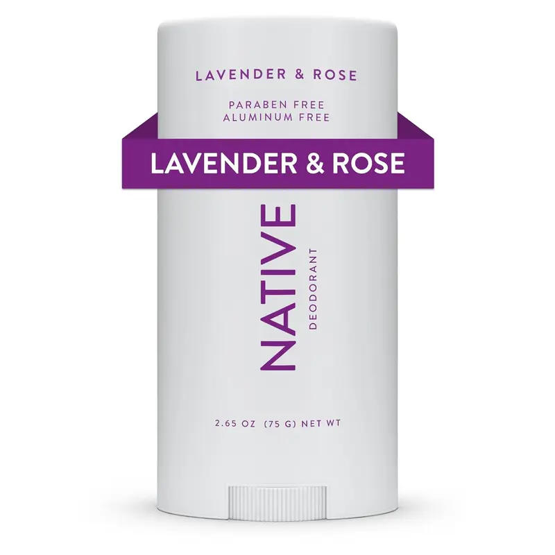Native Deodorant Contains Naturally Derived Ingredients, 72 Hour Odor Control | Deodorant for Women and Men, Aluminum Free with Baking Soda, Coconut Oil and Shea Butter | Lavender & Rose