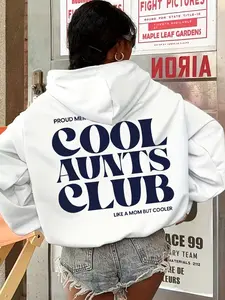 Women's Hooded Sweatshirt, Fashionable Streetwear, Casual Vintage Style, Youthful Holiday Wear, Simple Campus Look, Versatile Quality, Leopard