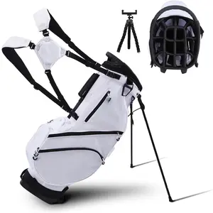 Golf Stand Bag - 14-Way Full-Length Dividers,Golf Bag with 8 Spacious Pockets - Lightweight Golf Bag for Men and Women with   Pad,   & Phone Holder