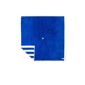 business & pleasure co. Beach Blanket in Crew Mediterranean Blue Stripe