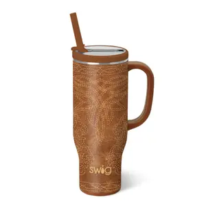SWIG "Saddle Stitch Cognac” 30oz Mega Mug
