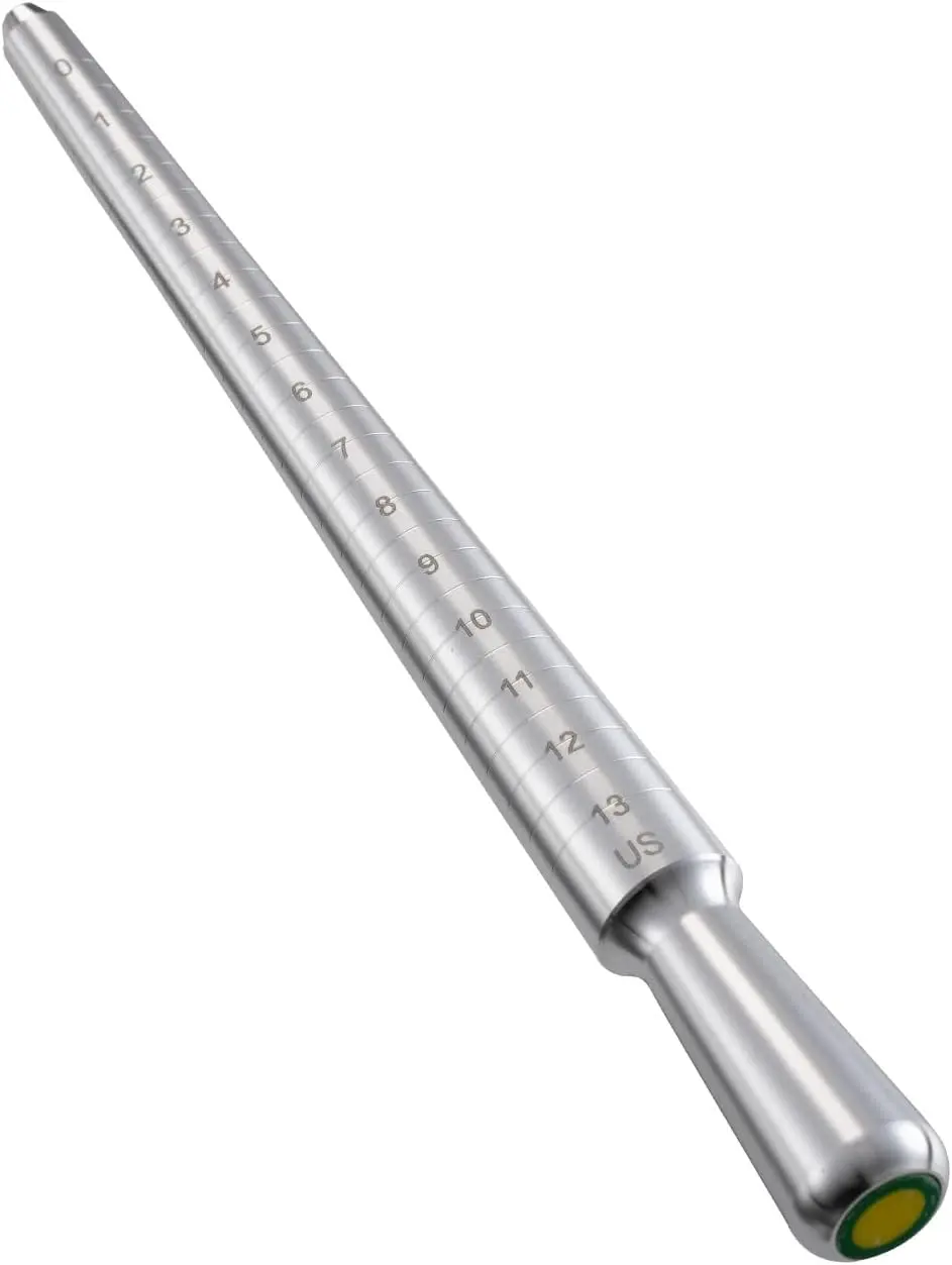 Ring Sizer Madrel, Solid Aluminum Mandrel for Ring Measurer and Repair Distorted Ring, Hammerable Round Mandrel