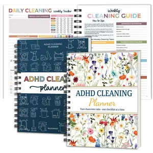New Version | ADHD Cleaning Planner, Cleaning Schedule And To-do-List Organizer For Adults and Teens, Daily, Weekly & Monthly Household Solution For ADHD Minds, Stress-Free Housework, Stay Organized & Tidy