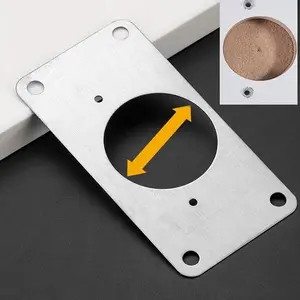 Cabinet Door Hinge Repair Kit, Wardrobe Door Pivot Board, Four-Hole Hinge Repair Fixing Plate, Kitchen Cabinet Door Lock Hinge Repair Replacement Set, Door Hardware