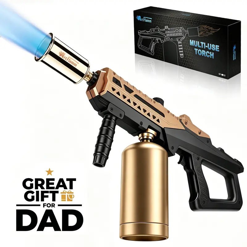 【toolupgrade】ARTFLAMM Powerful Propane Torch Gun | Great Father Day Gift, Culinary Torch Campfire Starter, Adjustable Torch Burner for Searing Steak, BBQ, Welding (Propane Tank Not Included) #toolupgrade