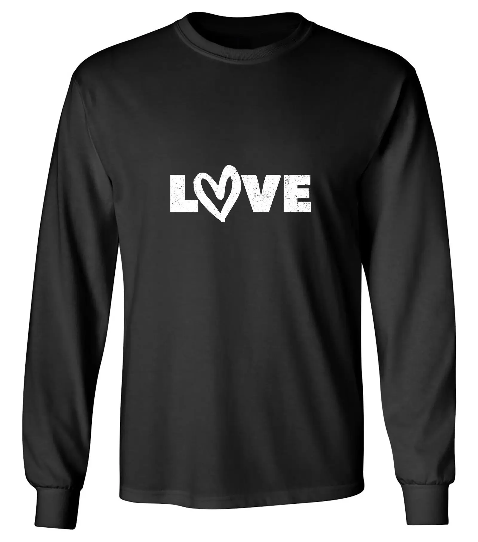 Love Heart Valentines Day T Shirt - Long Sleeve