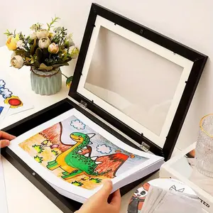 2 pieces, children's picture frame (13x10) - MDF front mounted picture frame - My Mini Masterpiece - Can hold 150-200 pieces of artwork Gift Room Decor