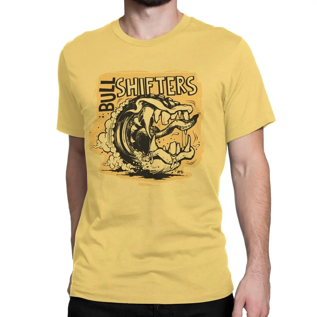 Yellow Bull Shifters T-Shirt | Bold Streetwear Graphic Tee | Custom Car & Bike Club Shirt