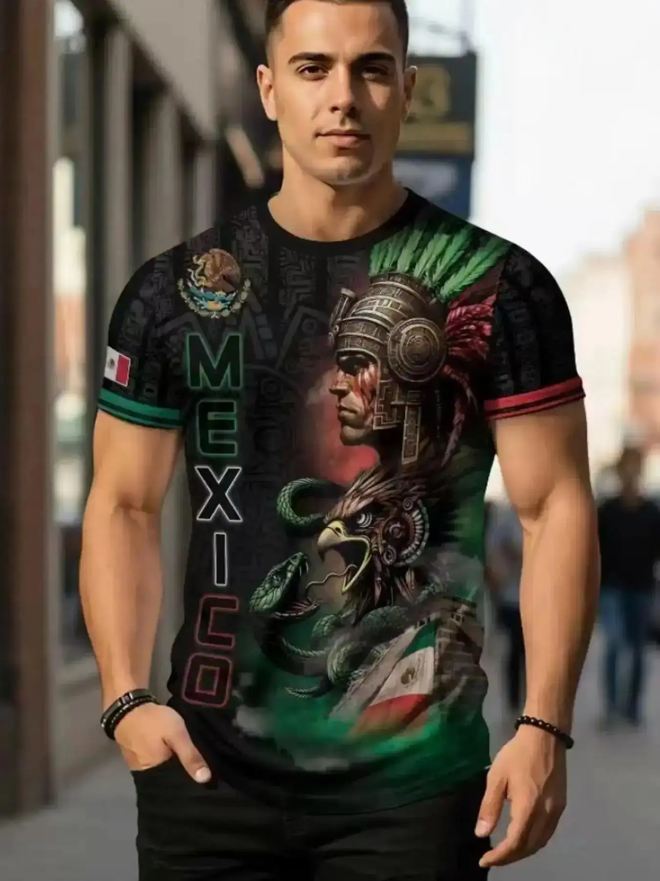 Mexican Aztec warrior eagle traditional spirit proud culture shirt, football uniform, breathable sports top, and comfortable, watching games, gifts, wardrobe staple, active lifestyle, everyday wear, essential piece
