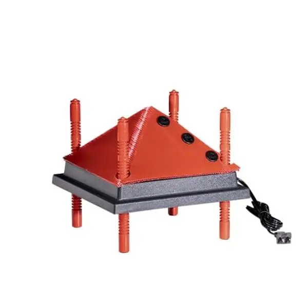 RentACoop 10"x10" Chick Brooder Heating Plate Set with Foldable Cone - Warms Up to 15 Chicks with 25 Adjustable Heights & 15 Watts - Safer Alternative