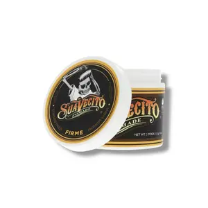 Suavecito Pomade Firme Strong Hold Pomade for Hair Care, Comfort, and Scent Enhancement - 4oz Water Soluble Pomade for Curly, Thick, and Stubborn Hair