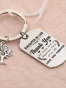 1 Mini Tree of Life Pendant - EE&YU: A gift from the mother-in-law for the bride, a birthday keychain for the bride, "I love my bride" gift, "Thank you" gift for the bride - Keyring - Pet ID tag - Backpack charm - Pendant