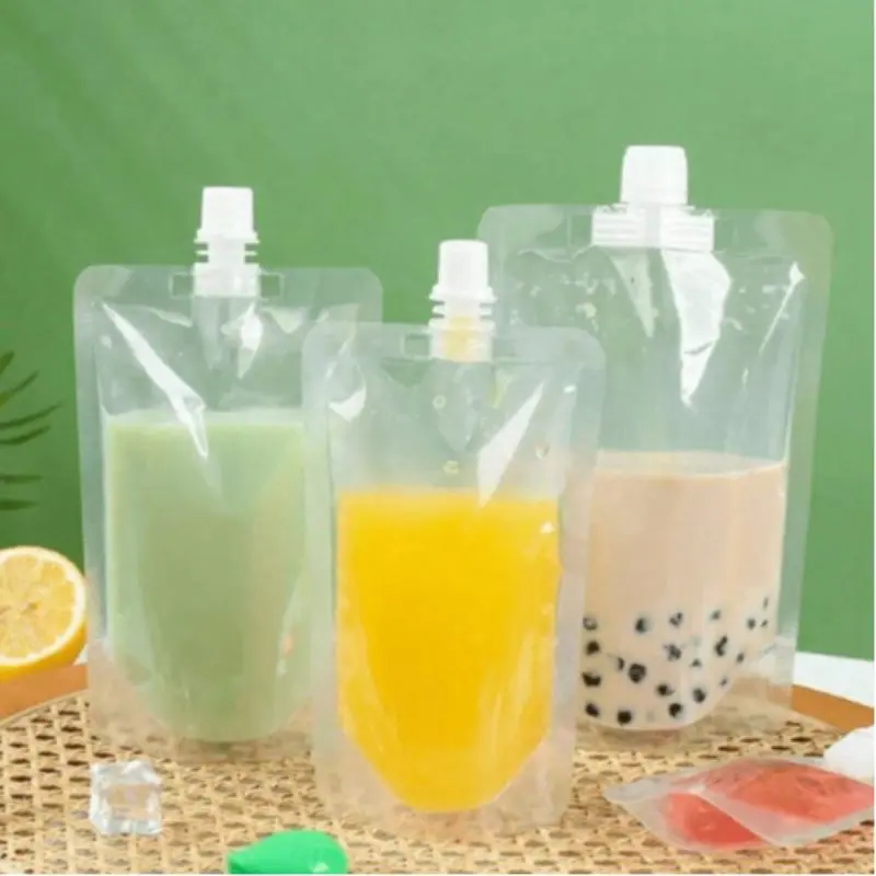 Reusable Concealed Plastic Drinks Bags,Leak-Proof Water Reservoir Pouch,Transparent Plastic Bags,Ideal For Packing Beverages, Etc., Sealable, Resealable Bags, Lightweight And Portable For Juice And Cold Drinks During Travel Etc, Storage Carrying Bag