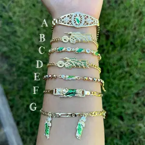 San Judas Tadeo gold plated bracelets