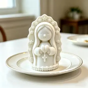 Resin Silicone Mold, Prayer Angel Mold, Multi-Functional, Reusable, Easy Demolding, Candle Making Mold, Soap Making Molds, Suitable for Resin and Clay Crafts, Ideal for Baptism Gifts, Candle Making Supplies