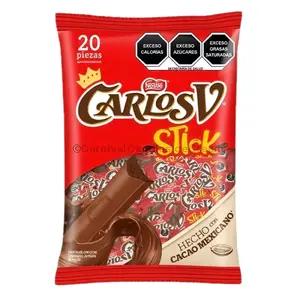 Carlos V Stick - Milk Chocolate Candy / 20 Pieces Bag /