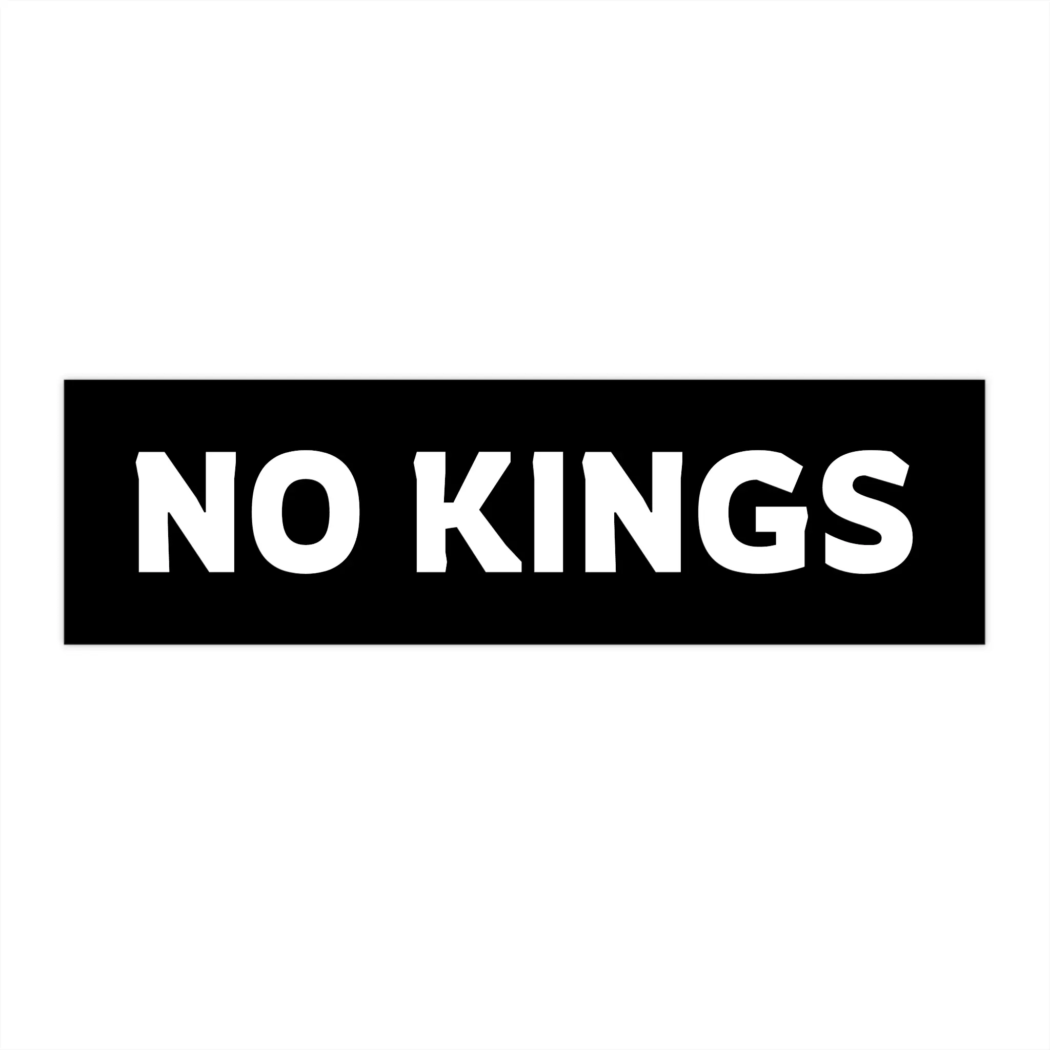 No Kings Bumper Sticker - Rebellion Decal for Laptop, Water Bottle, Car - Political Activist Gift, Protest Movement Accessories, Anarchy