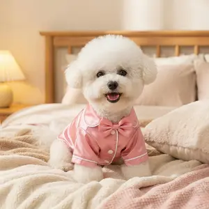 Silk-Like Pet Pajamas Two-Legged Outfits for Kittens & Puppies All-Season Spring & Summer Simulated Silk Comfortable for Bichon Frise Miniature Dachshund Yorkshire Terrier French Bulldog Poodle Short-Haired Cat Maine Coon American Curl & Bobcat