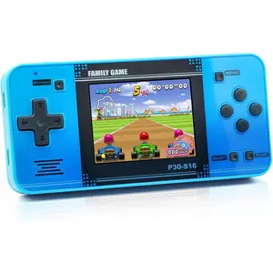 Handheld Game  Kids -Preloaded 220 Retro Video Games, Portable Gaming Player with Rechargeable Battery 3.0" LCD Screen, Mini Arcade Electronic Toy Gifts  Boys Girls (Blue)
