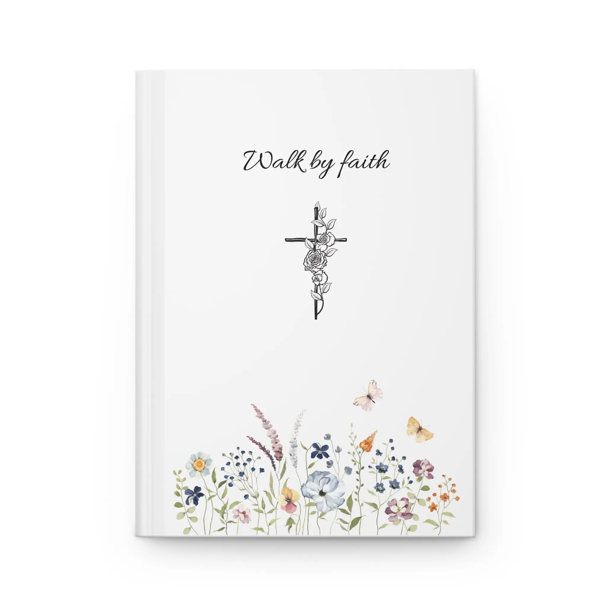 Walk by Faith Cross Journal | Floral Hardcover Journal