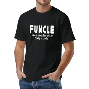 Men'S Funny "As Cool as an Ordinary Uncle" Graphic T-Shirt - Lettering on Navy, Slightly Stretchy Knit Fabric, Regular Fit Casual Crew Neck Tee for Casual Attire, All-Season Comfort, Cool Uncle Gift Idea for Birthdays & Family Events - Humorous Nove