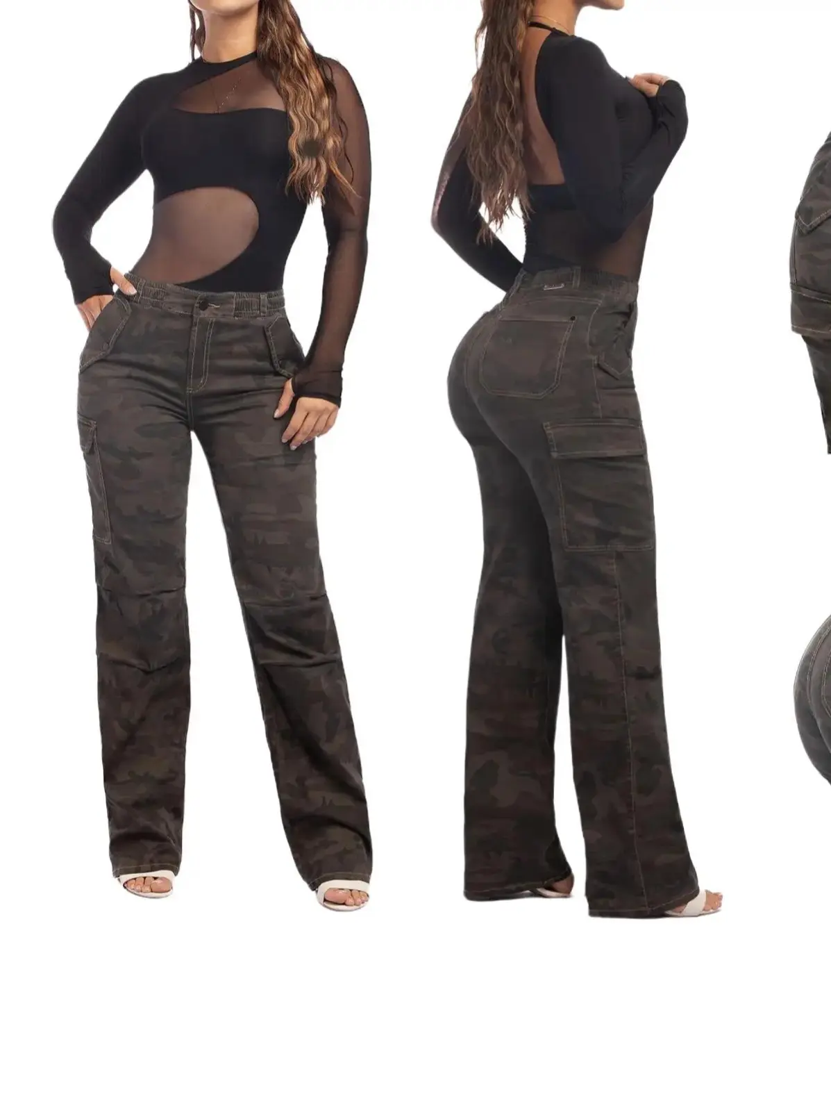 COLOMBIAN NYE WOMAN'S CARGO JEANS BUTT LIFTER