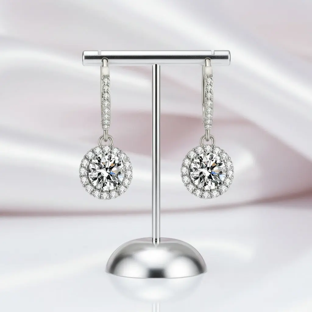 Round Cut Diamond Option Earrings