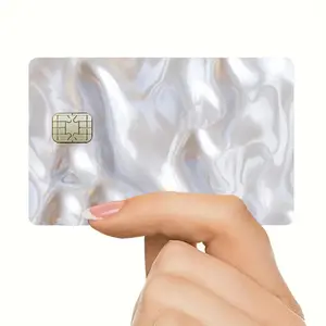 Credit Debit Card Sticker, 2 Counts/set Ultra-thin Shiny Matte Finish Waterproof Scratch Resistant Durable Card Sticker, Compatible with Small Chip Cards, Stickers Kit