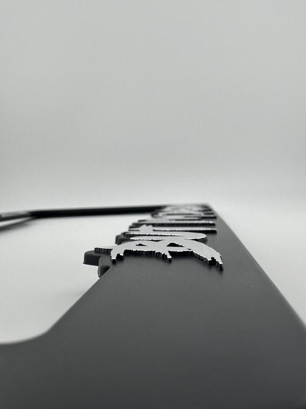 DADDIES MONEY BUT IM DADDY LICENSE PLATE FRAME 3D Molded Cover with Reflective Letters