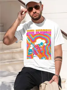 i Henix 2026 new model Black/White Tee Stylish & Comfortable Loose Crew Neck Short Sleeve T-shirts Versatile On Trend Eye Catching Printed Graphic Casual Menswear Tee for Daily Wear Outings & Leisure