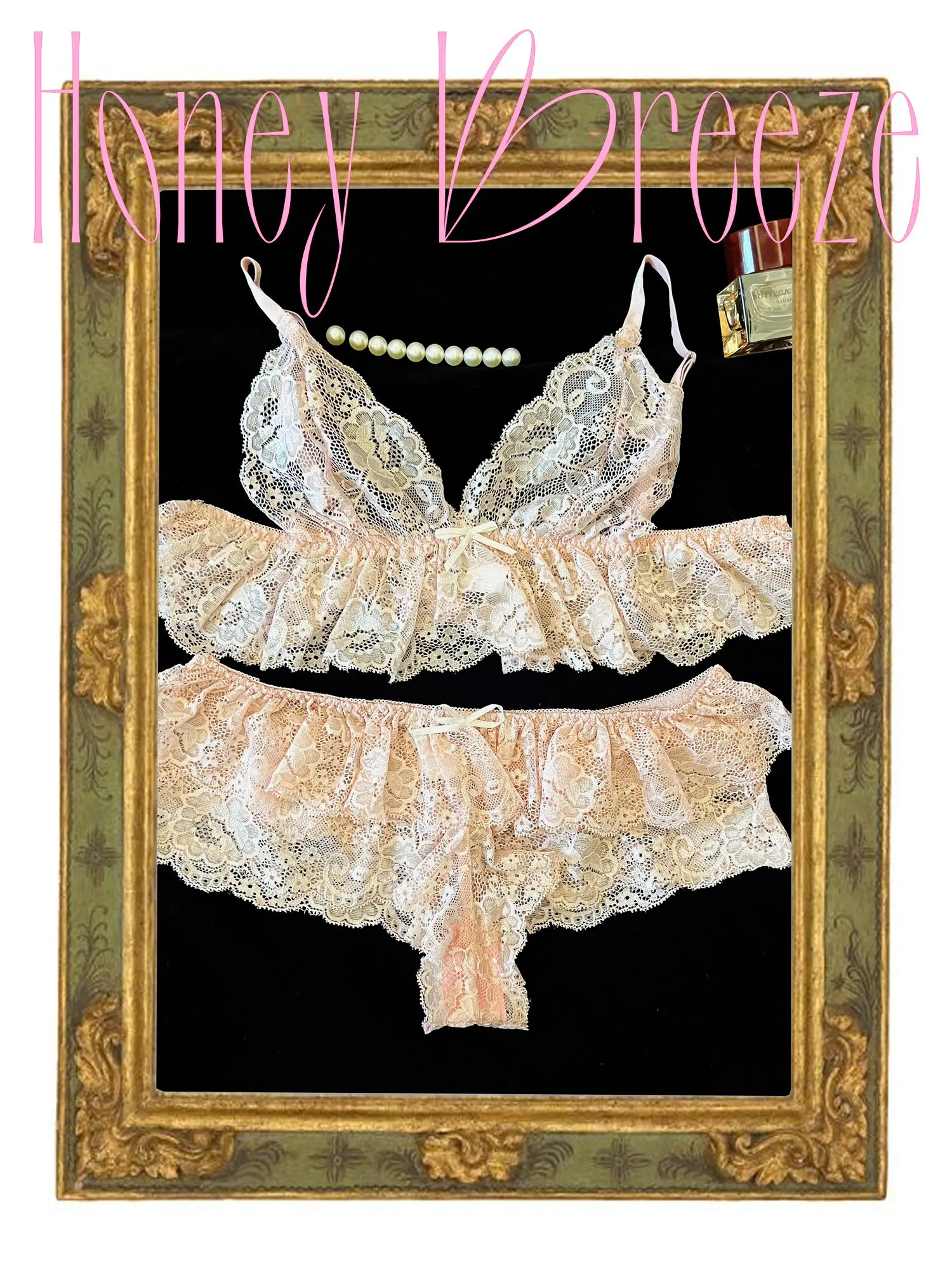 Dreamland Lingerie- Romance 2 piece lingerie set - Honey Breeze Lingerie