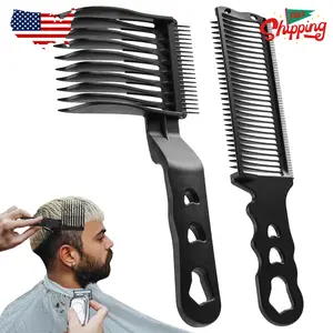 2 Pcs Blend Friend Fade Comb, Barber Fade Comb (Black)