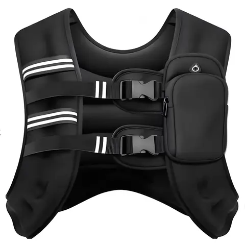 12lb Weight Vest with Reflective Stripe for Workout, Strength Training, Running, Fitness,