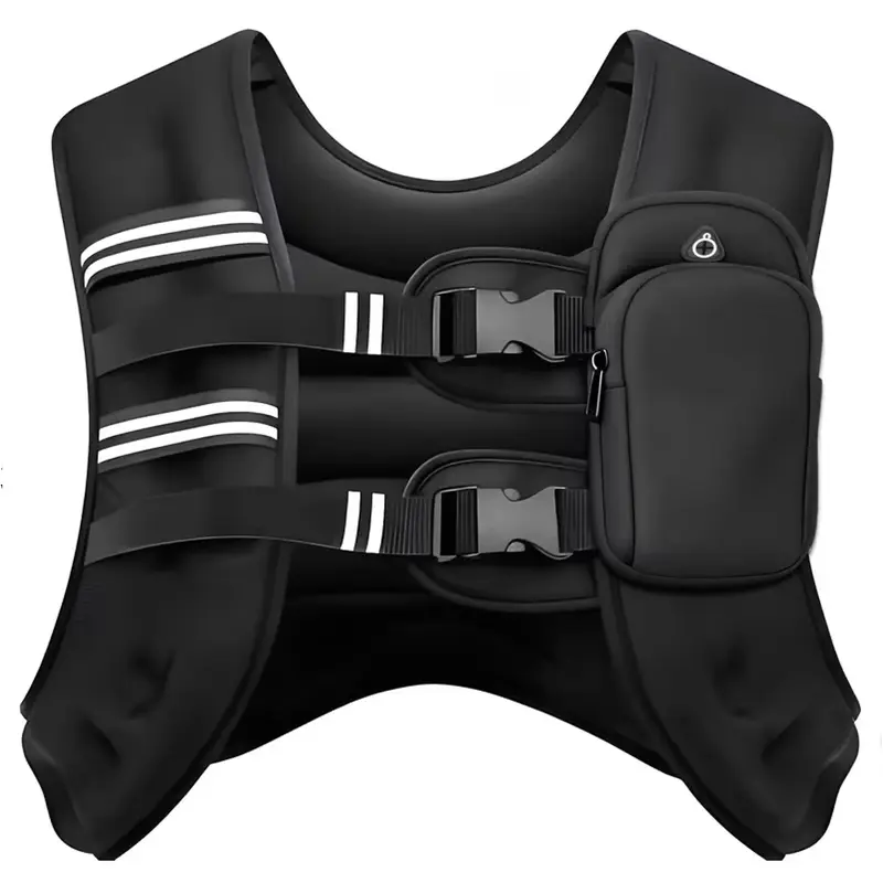 12lb Weight Vest with Reflective Stripe for Workout, Strength Training, Running, Fitness,